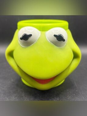 Vintage Applause Kermit The Frog 3D Cup Jim Henson The Muppets Collectible Mug